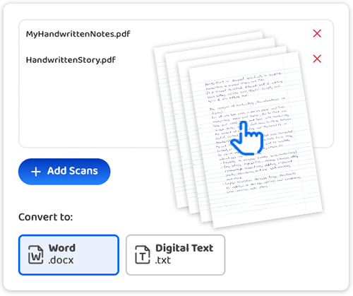 App de escritorio de Pen to Print procesando un lote de PDF manuscritos