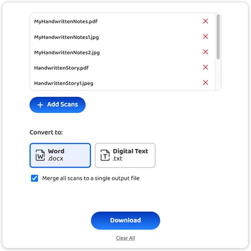 Desktop app output format and merge settings