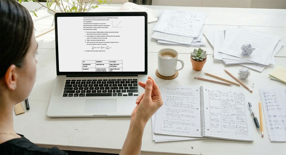 Convert handwriting to text using AI
