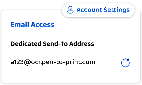 Set up your Send To email address in account settings