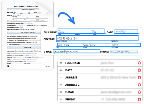Form Data Processor - Handwritten forms to Word/Excel