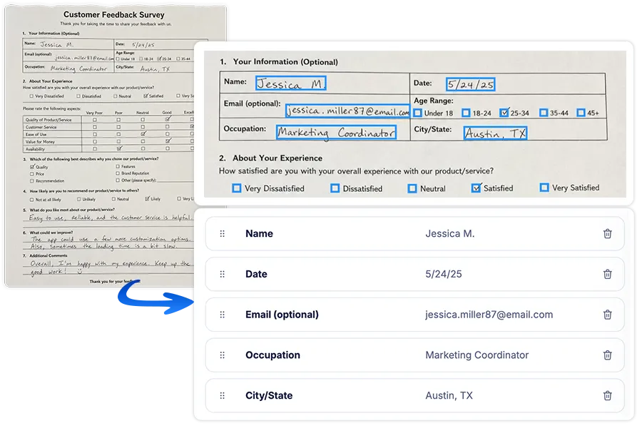 Create a form template from a scanned image